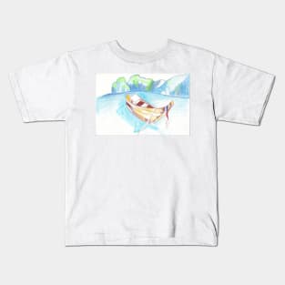 lonely boat Kids T-Shirt